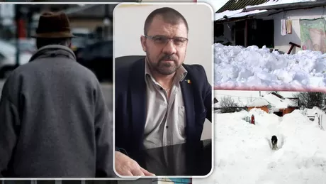 Situație disperată pentru un bătrân din Iași care are grijă singur de fata sa cu handicap Din cauza zăpezii au rămas prizonieri în propria curte Primarul ridică din umeri Așa se întâmplă când îți faci casă în râpă - FOTO
