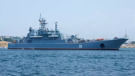 Ucrainenii au lovit o navă rusească pe Marea Neagră