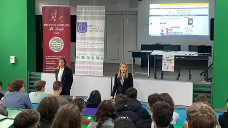 Activităţi de educaţie anticorupţie cu liceeni în cadrul proiectului educațional  informațional Info.Biblioteca Viață  Anticorupție  Libertate VAL la Iași