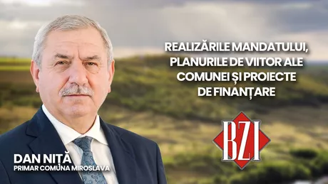 LIVE VIDEO - Dan Niță primarul comunei Miroslava vorbește la BZI LIVE despre realizările mandatului planurile de viitor ale localității și proiecte de finanțare - FOTO