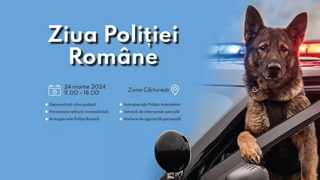 Ziua Poliției Române la Palas în acest weekend patrulă canină demonstrații de autoapărare prezentare a detașamentului de tehnică dar și alte evenimente