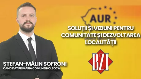 LIVE VIDEO - Ștefan-Mălin Sofroni candidatul AUR pentru Primăria Comunei Holboca în studioul BZI LIVE - FOTO