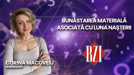 LIVE VIDEO - Numerologul Corina Macoveiu vorbește la BZI LIVE despre 3-6-9 bunăstarea materială asociată cu luna nașterii