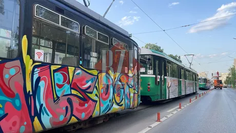 Circulația tramvaielor este blocată în municipiul Iași - EXCLUSIV FOTO