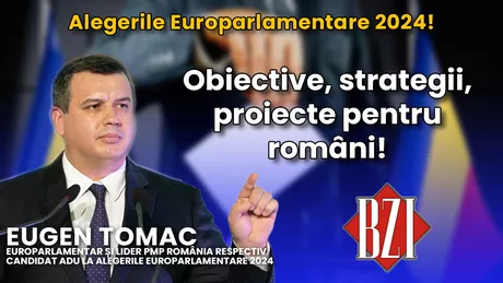 LIVE VIDEO - Eugen Tomac candidat ADU la Alegerile Europarlamentare 2024 și lider PMP România într-o nouă emisiune BZI LIVE