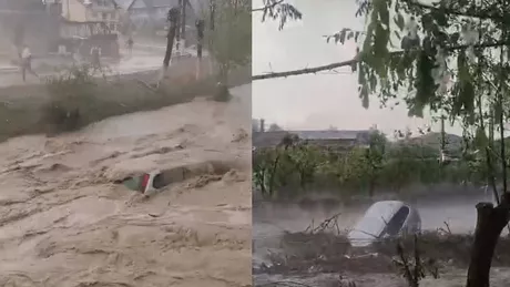 Ploile au făcut prăpăd în România Zeci de mașini au fost luate de viitură - VIDEO