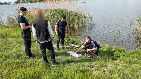 Un tânăr a fost prins de către jandarmi când se droga pe malul unui lac din Bacău