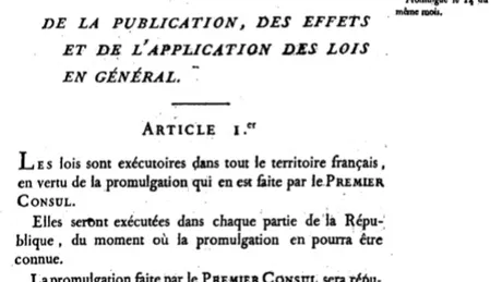 Codul Civil Napoleonian - scurt istoric