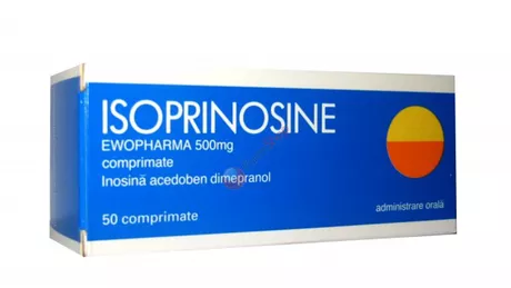 Isoprinosine comprimate - indicat in infectii respiratorii virale gripa herpes sau ulceratii ale mucoasei bucale