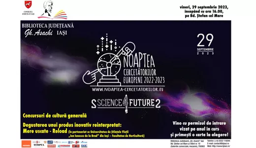 Biblioteca Județeană Iași organizează Noaptea Cercetătorilor pe 29 septembrie 2023