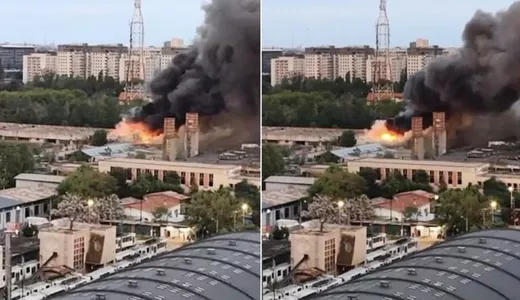 Incendiu puternic în București Mai multe echipaje de pompieri au fost trimise la fața locului