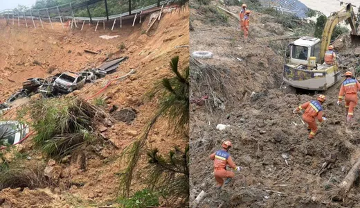 Ploile au făcut ravagii colosale Zeci de morți după ce o autostradă s-a prăbușit 8211 VIDEO