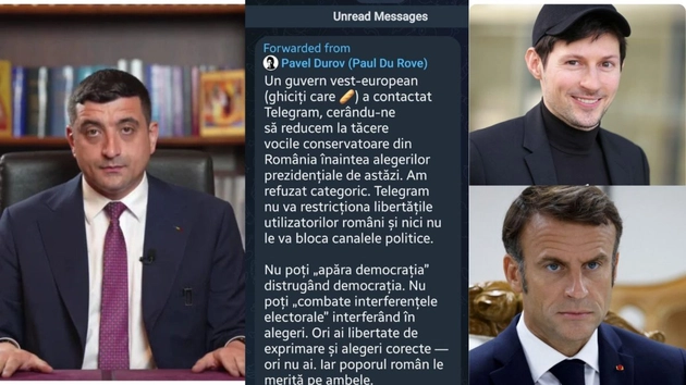 CEO Telegram Pavel Durov, amenințat de guvernul francez pentru a-l reduce la tăcere pe George Simion în România