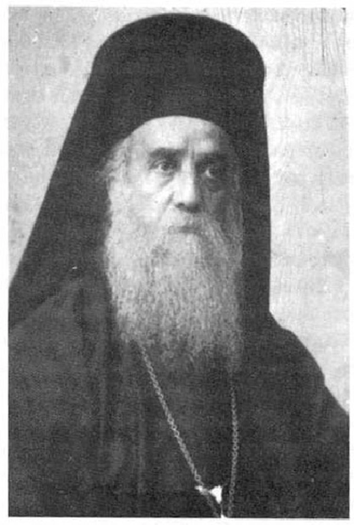 imagine alb-negru cu sfântul Nectarie