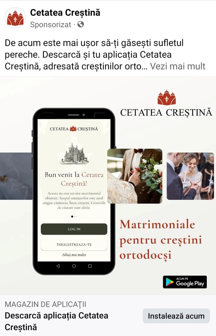  o imagine cu aplicatia Cetatea Crestina