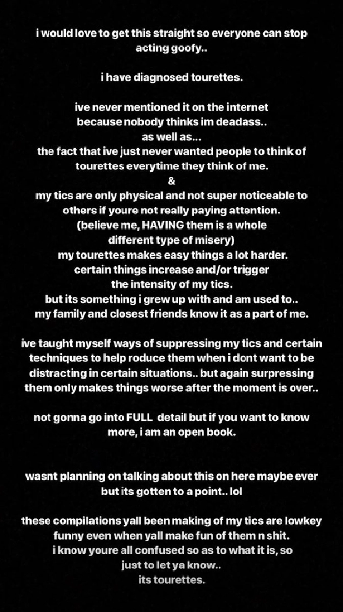 declaratia lui billie eilish despre tourette