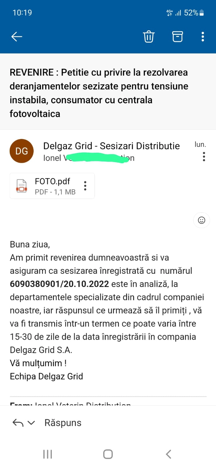  screenshot convorbire email