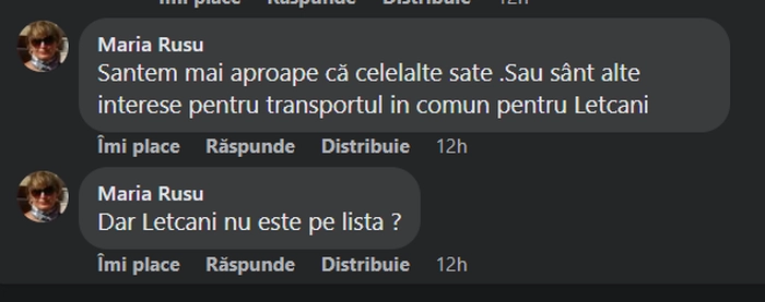 cateva comentarii despre transportul din Letcani
