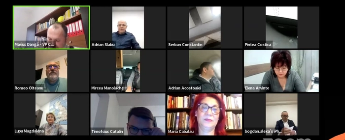  persoane in conferinta on-line