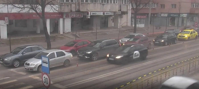 Imagine de pe o camera de supraveghere cu soseaua Nicolina, din Iasi