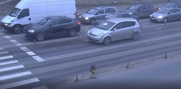 Imagine de pe o camera de supraveghere de pe o strada in cartierul Nicolina, municipiul Iasi