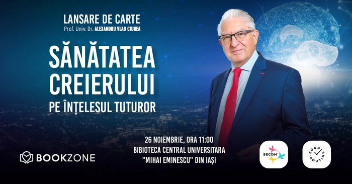 afis lansare carte profesor Alexandru Vlad Ciurea, la Iasi