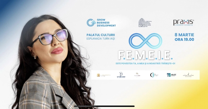 poza cu portret Anca Hreamătă alături de un simbolurile unui proiect