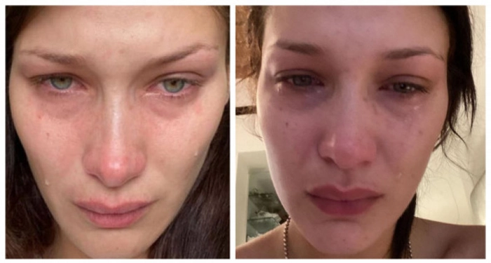 bella hadid in lacrimi