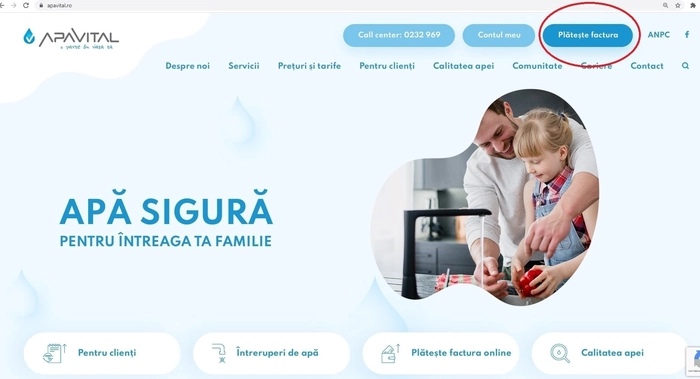 pagina de pornire a celor de la ApaVital