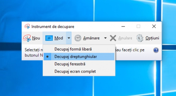 instrument de decupare din windows