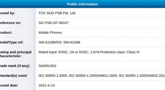 tuv samsung