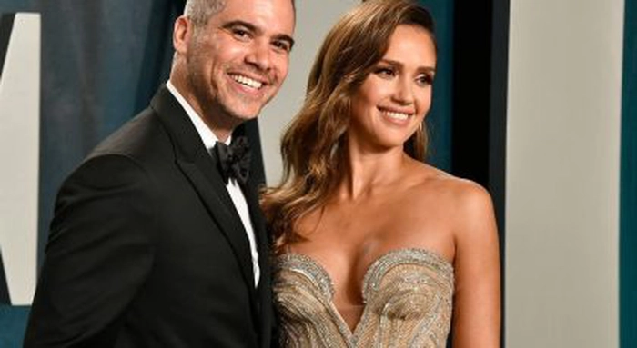 Cash Warren cu sotia sa, Jessica Alba