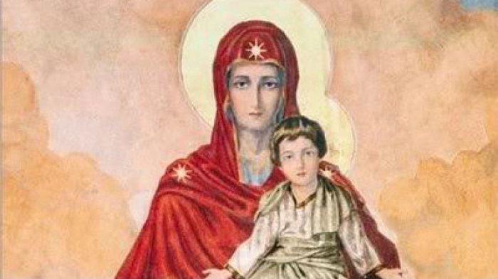 Icoană Sfânta Maria și pruncul