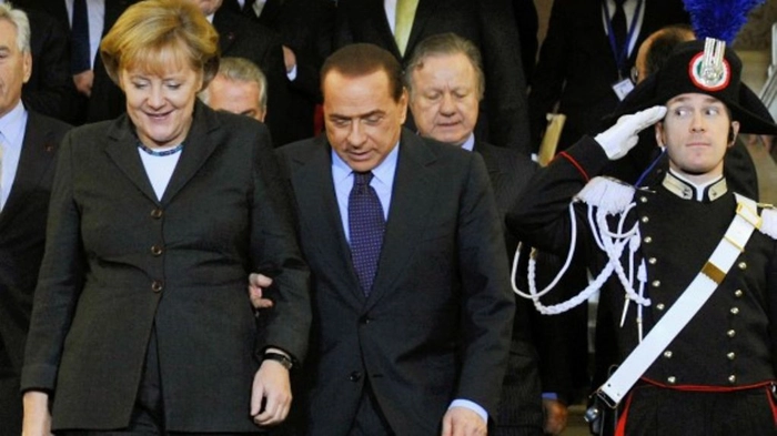 Angela Merkel si Silvio Berlusconi