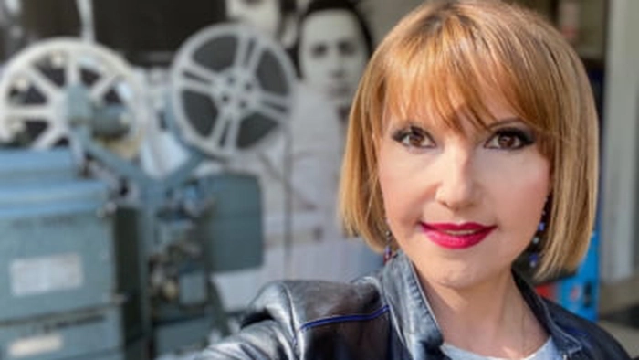 Marina Almășan în studio TV