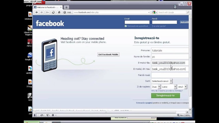 grafică cont Facebook