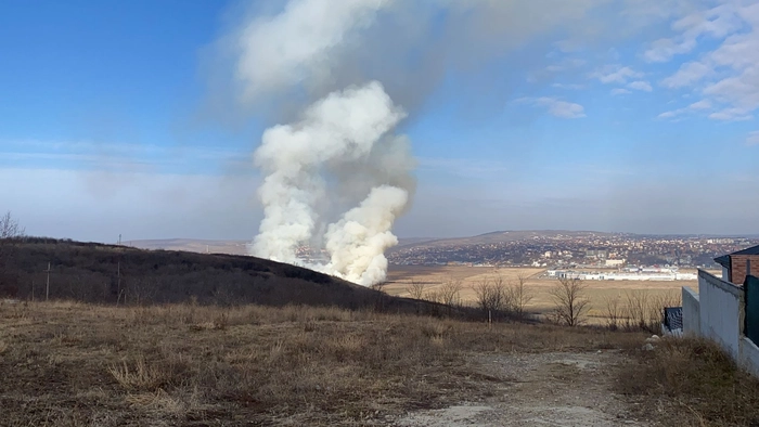 incendiu vegetatie, fum