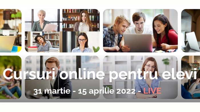 afis despre cursuri online pentru elevi
