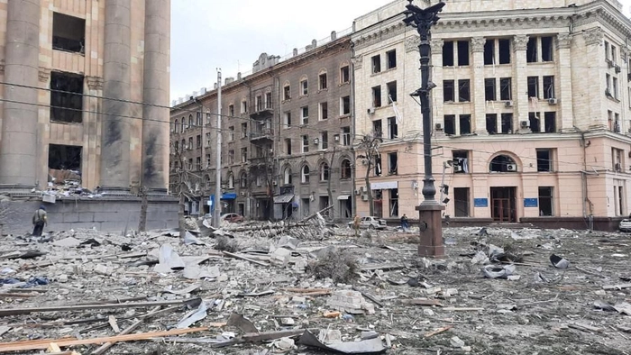 Harkov, oras ucrainean distrus de bombardamentul rusilor