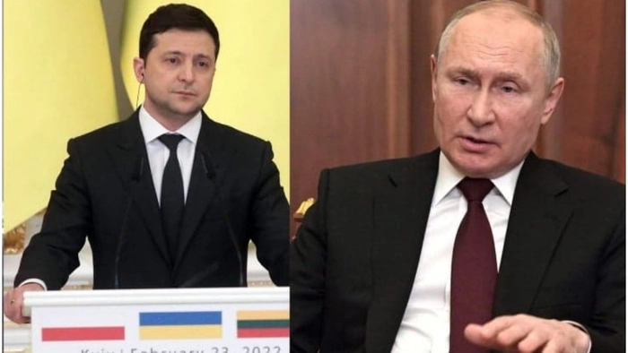 negocierile de pace nu se vor încheia prea curând, colaj presedintele rus Vladimir Putin si presedintele ucrainean Volodimir Zelenski