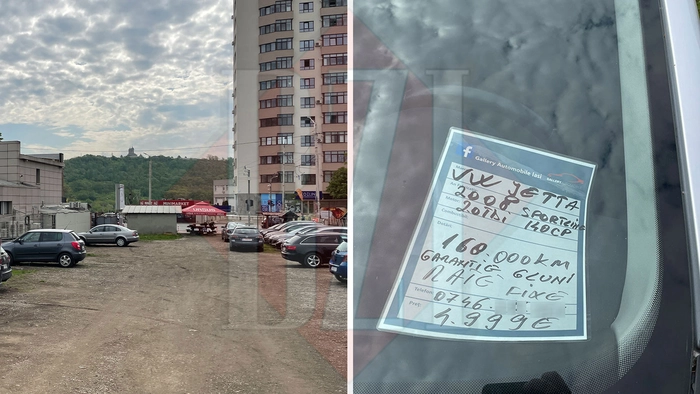 Terenul soților Avram a devenit târg de mașini