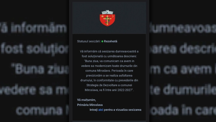 mesaj text pentru sesizare