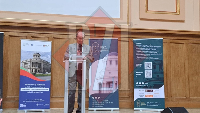 academicianul Bogdan Simionescu alaturi de Ioan Milica