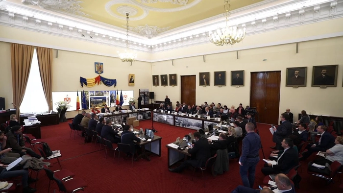 Sala de sedinta din cadrul Primariei Municipiului Iasi