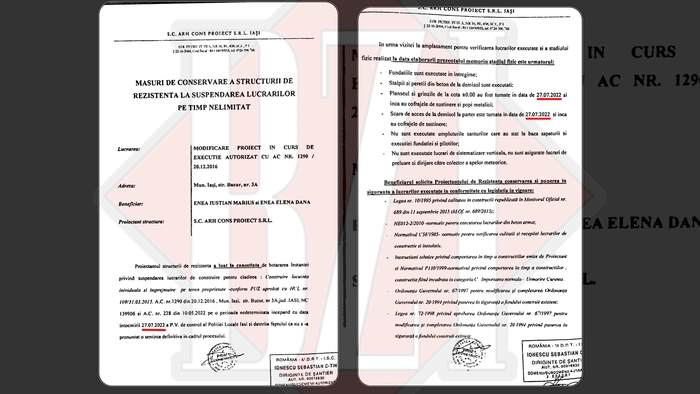 Dovada ilegalității a fost depusă la instanță chiar de către dirigintele de șantier al afaceristului Marius Enea