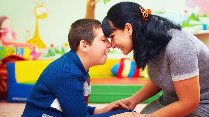 poză cu un copil care suferă de autism