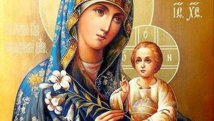 icoana maica domnului cu princul hristos