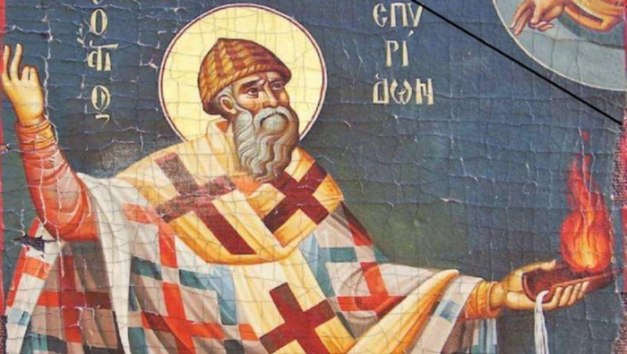 icoană cu sfântul Spiridon