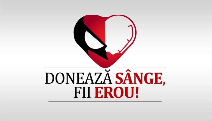 o imagine cu sloganul Doneaza sange, fii erou