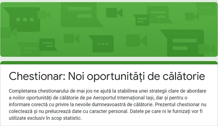  chestionar de completare oportunitati de calatorie